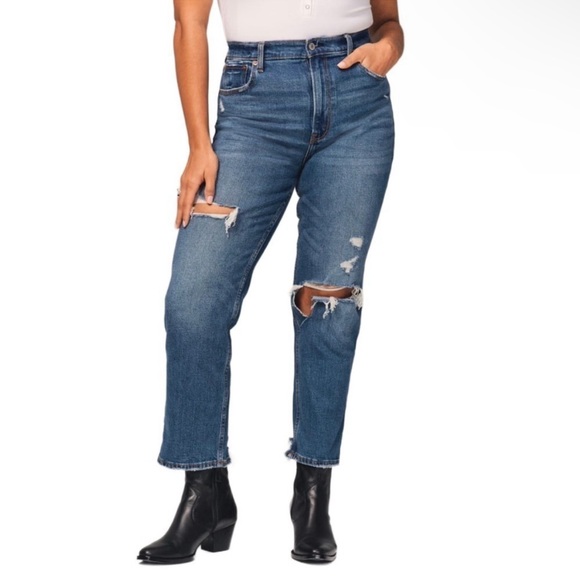 Abercrombie & Fitch | The Ankle Straight Ultra High Rise Jeans Size 27 NWT - Picture 13 of 13